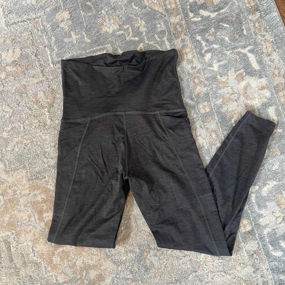 High-Waisted Leite space dye Black Leggings